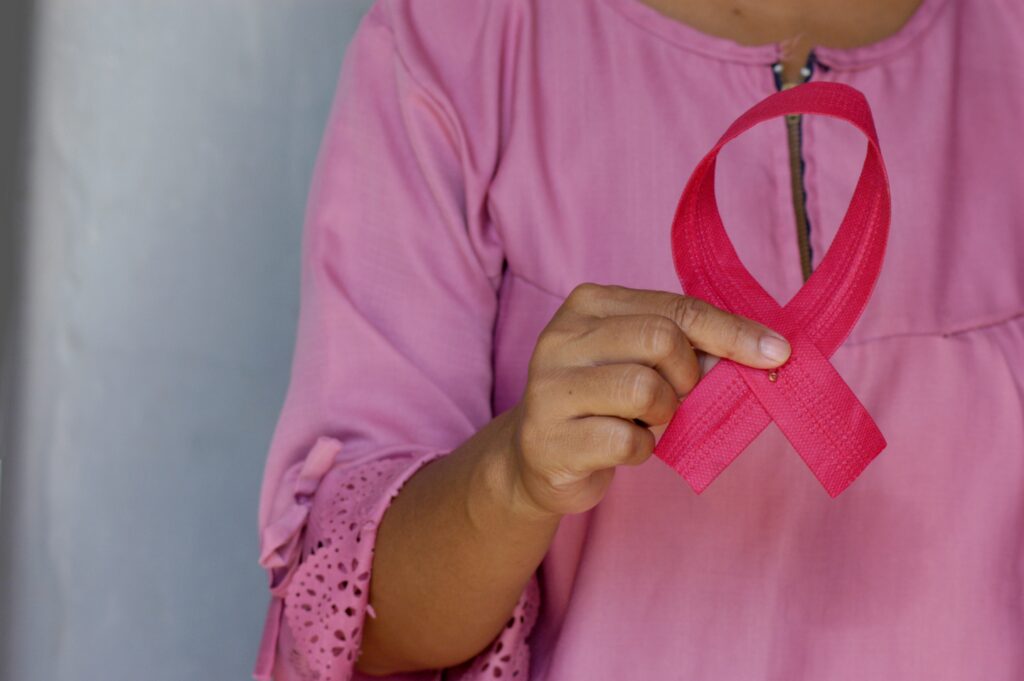 Cancer pink ribbon - acupuncture for cancer care